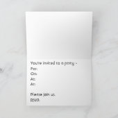 ユニコーンおよび虹の誕生日のパーティの招待状 招待状 (内部)