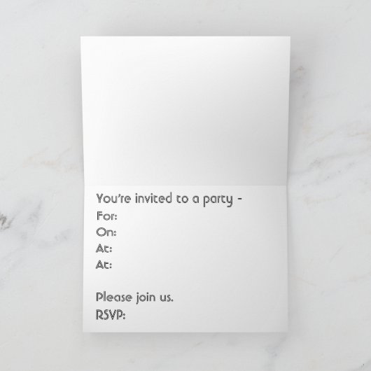 ユニコーンおよび虹の誕生日のパーティの招待状 招待状 (内部)