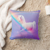 ユニコーンおよび虹 クッション (ブランケット)