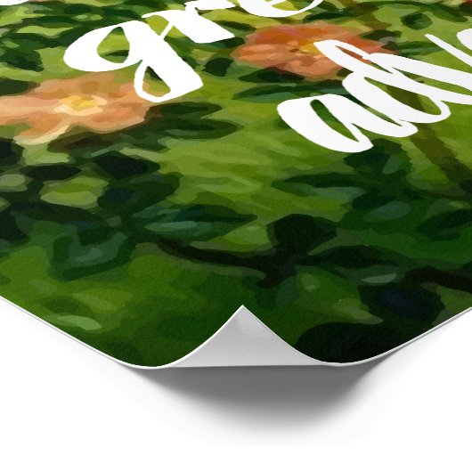 ユニコーンお母さんとベビーが花の中で春 ポスター (角)