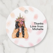 ユニコーンお洒落ドヌガール誕生日 フェイバータグ (裏面)