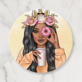 ユニコーンお洒落ドヌガール誕生日 フェイバータグ (正面)