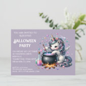 ユニコーンお洒落ハローウィンパーティ招待状 招待状 (スタンド正面)