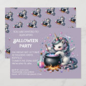 ユニコーンお洒落ハローウィンパーティ招待状 招待状 (正面/裏面)