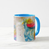 ユニコーンお洒落レインボーカラフルウォーター色マグカップ マグカップ (正面右)