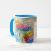 ユニコーンお洒落レインボーカラフルウォーター色マグカップ マグカップ (正面左)