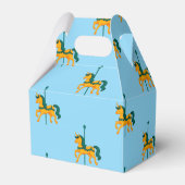 ユニコーンお洒落回転木馬ベビーシャワー フェイバーボックス (裏面サイド)