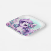 ユニコーンお洒落威厳のあるベビーシャワー ペーパープレート (傾斜あり)