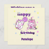 ユニコーンお洒落誕生日デライト (正面/裏面)