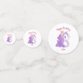 ユニコーンお洒落誕生日 コンフェッティ (裏面)