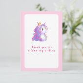ユニコーンお洒落誕生日 サンキューカード (スタンド正面)