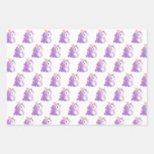 ユニコーンお洒落誕生日 ラッピングペーパーシート (正面)