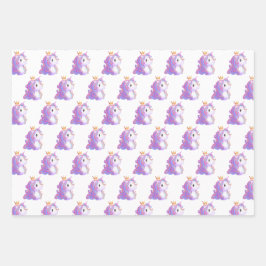 ユニコーンお洒落誕生日 ラッピングペーパーシート