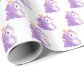 ユニコーンお洒落誕生日 ラッピングペーパー (ロールコーナー)