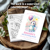 ユニコーンお洒落誕生祝い 招待状