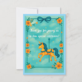 ユニコーンお洒落赤ちゃんシャワー サンキューカード