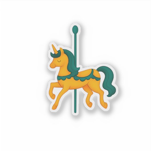 ユニコーンお洒落赤ちゃんシャワー シール (正面)