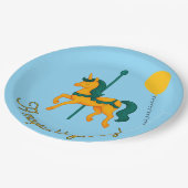 ユニコーンお洒落赤ちゃんシャワー/バルーン ペーパープレート (アングル)