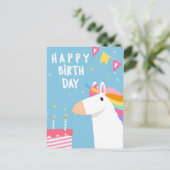 ユニコーンお誕生日おめでとう ポストカード (スタンド正面)
