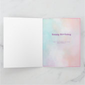 ユニコーンお誕生日ケーキ金ゴールドホーン カード (内部)