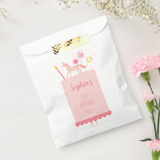 ユニコーンお誕生日ケーキ フェイバーバッグ (封をした状態)
