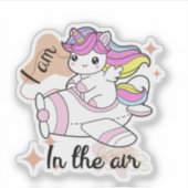 ユニコーンかわいいステッカーデザイン シール (正面)