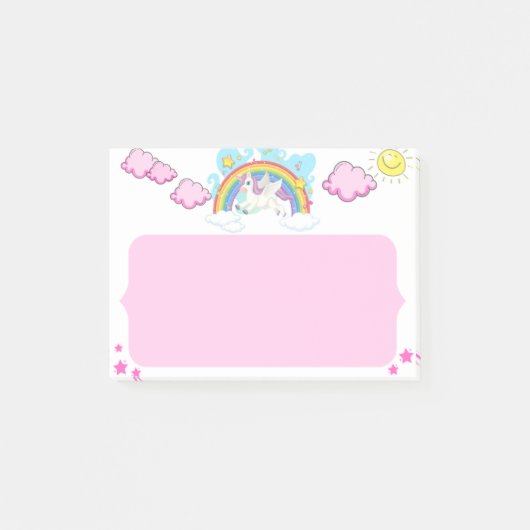 ユニコーンかわいい付箋 ポストイット (正面)