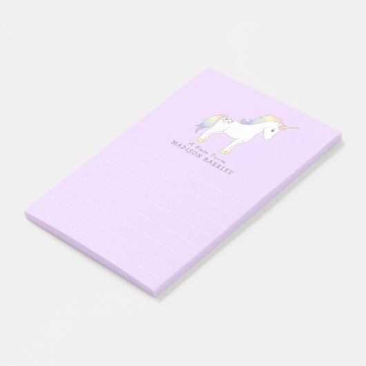 ユニコーンかわいい子どもパステル ポストイット (アングル)