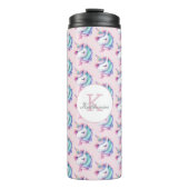 ユニコーンかわいい水彩模様名前をカスタムする タンブラー (正面)