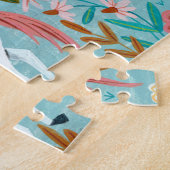 ユニコーンかわいい虹の女の子 ジグソーパズル (側面)