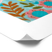 ユニコーンかわいい虹の女の子 ポスター (角)