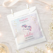 ユニコーンかわいい魔法の水色 フェイバーバッグ (クリップ留めされた状態)