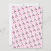 ユニコーンかわいい魔法の誕生日パーティー 招待状 (裏面)