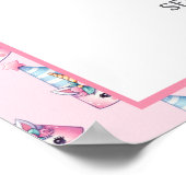 ユニコーンかわいい魔法の誕生日ポスター歓迎サイン ポスター (角)