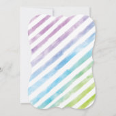 ユニコーンかわいらしガールフローラベビーシャワー招待状 招待状 (裏面)