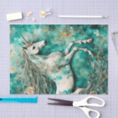 ユニコーンかわいらしデクページ 薄葉紙 (クラフト)