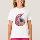 ユニコーンかわいらしデザイン Tシャツ (正面)