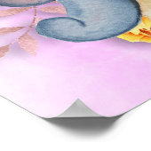 ユニコーンかわいらしバラズガールズルームウォールアート ポスター (角)