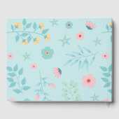 ユニコーンかわいらしバラ金ゴールドグリッターベビーシャワー ゲストブック (裏面)