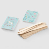 ユニコーンかわいらしバラ金ゴールドグリッターベビーシャワー ハンドファン (組立なし)