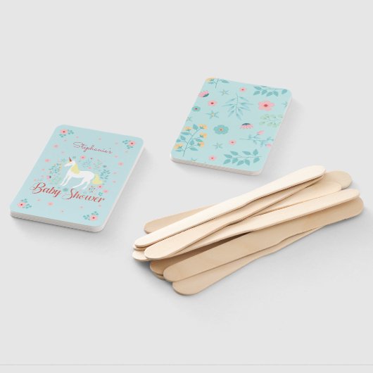 ユニコーンかわいらしバラ金ゴールドグリッターベビーシャワー ハンドファン (組立なし)