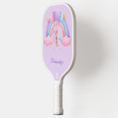 ユニコーンかわいらしパステルレインボーバルーン公式USA ピックルボールラケット (左)