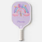 ユニコーンかわいらしパステルレインボーバルーン公式USA ピックルボールラケット (裏面)