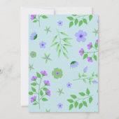 ユニコーンかわいらしパープルアクアベビーシャワー招待状 招待状 (裏面)