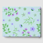 ユニコーンかわいらしパープルアクアベビーシャワー ゲストブック (裏面)