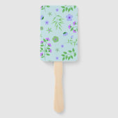 ユニコーンかわいらしパープルアクアベビーシャワー ハンドファン (裏面)