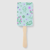 ユニコーンかわいらしピンクアクアベビーシャワーパーソナライズされた ハンドファン (裏面)