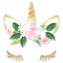 ユニコーンかわいらしラッシュソフトピンクのバラのゴールデンホーン