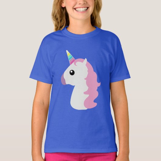 ユニコーンかわいらし絵文字 Tシャツ (正面)