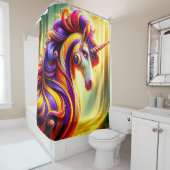 ユニコーンかわいらし シャワーカーテン (インサイチュ)